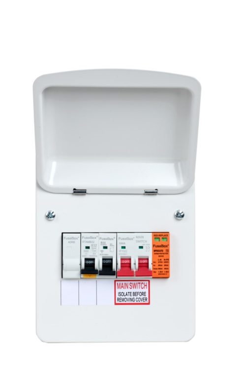 FuseBox EV32AX EV Charger Distribution Board Type A 32a RCBO with Surge Protection