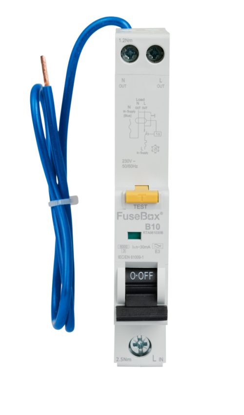 FuseBox RCBO 10amp Type A - B Curve RTA061030B