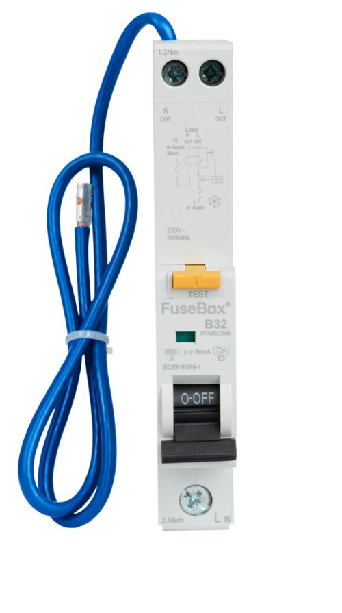 FuseBox RCBO 32amp Type A - B Curve RTA063230B