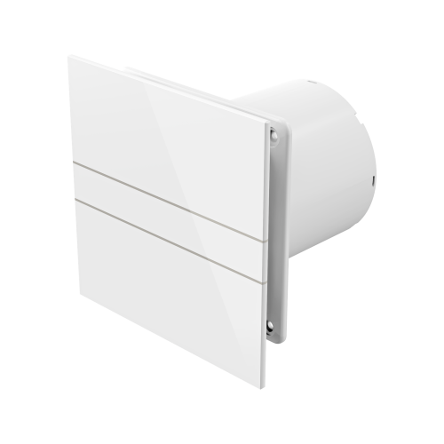 Everything Ventilation Mela Air Glass EVEMAG100T003 Bathroom Extractor Fan with Timer – White