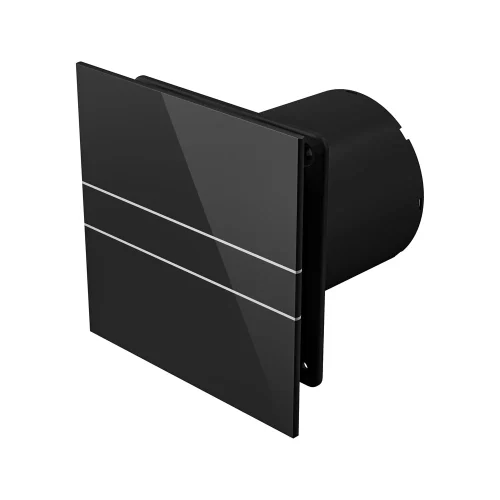 Everything Ventilation Mela Air Glass EVEMAG100T003 Bathroom Extractor Fan with Timer - Black
