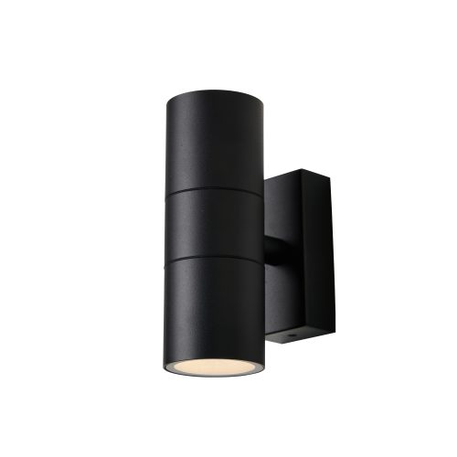 Leto 2 Light Up & Down GU10 Wall Light Textured Black