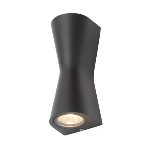 Skye 2 Light Double Cone GU10 Wall Light Black