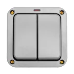 Euroseal  20A 2 Gang 2 Way Switch With Neon IP66 WP3022