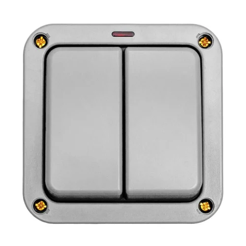 Euroseal  20A 2 Gang 2 Way Switch With Neon IP66 WP3022