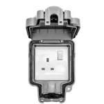 Euroseal 13A 1 Gang Weatherproof Outdoor Switched Socket Double Pole IP66 WP4090