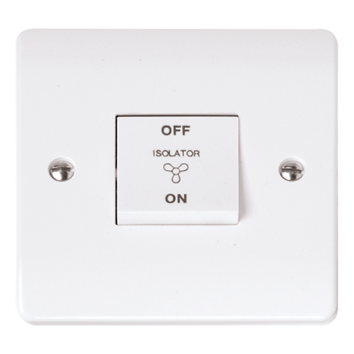 Click CMA020 Mode 10A 3 Pole Fan Isolation Switch White