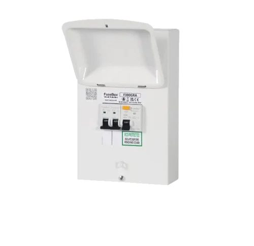 F300GRA Fusebox 2 Way Garage Unit with 63A RCD 6A and 16A MCBs