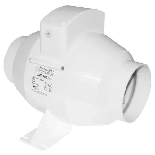 Monsoon UMD100TA 100mm Mixed Flow In-Line Duct Fan with Timer