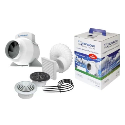 UMDTK Monsoon Inline Extractor Fan Kit 100mm